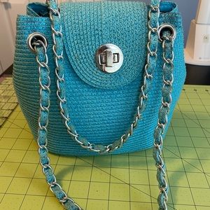 Blue Straw bag